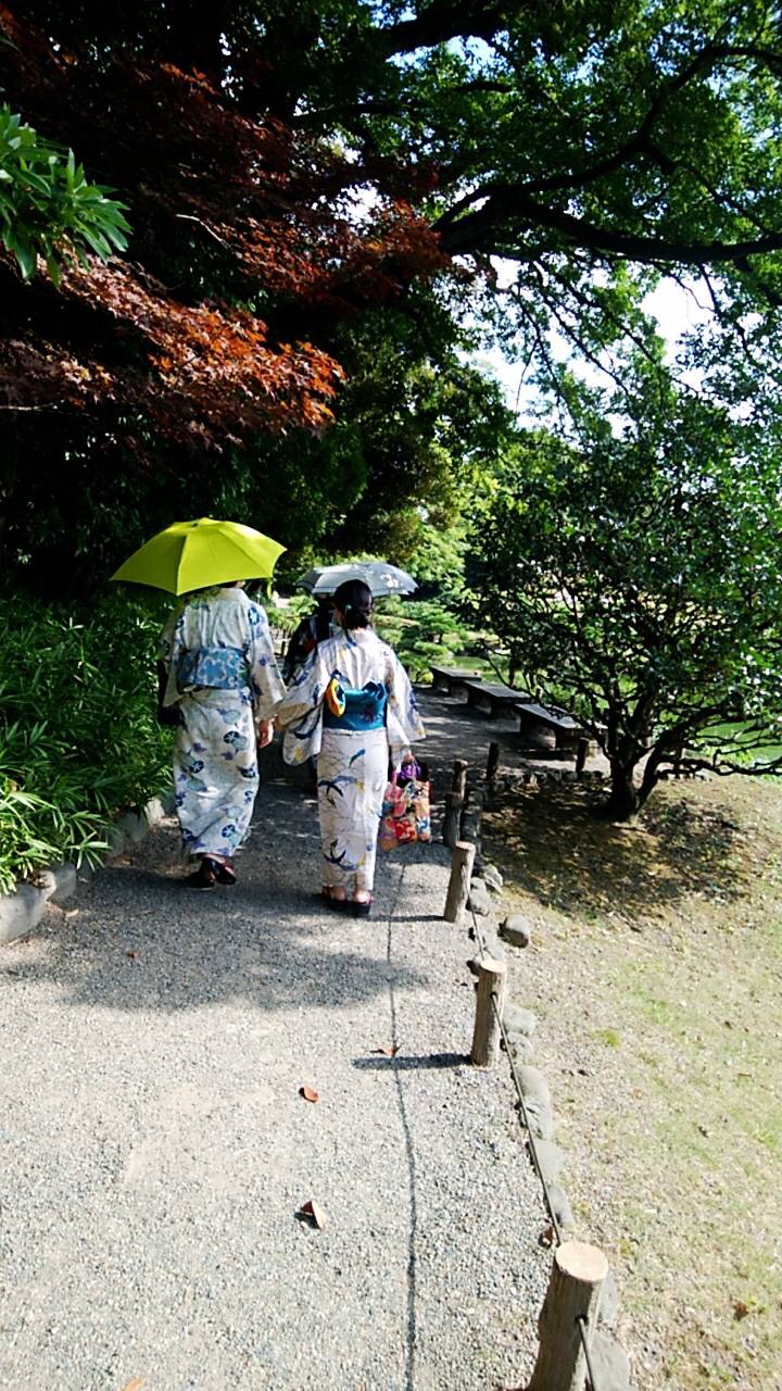 清澄庭園へ夏のきものお出かけ撮影会